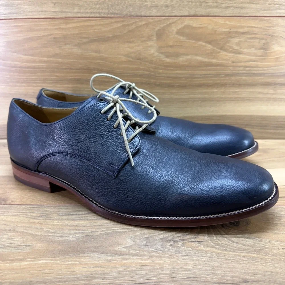 Cole Haan Willams Oxfords Mens 13 M Navy Blue Leather Business Casual Shoes